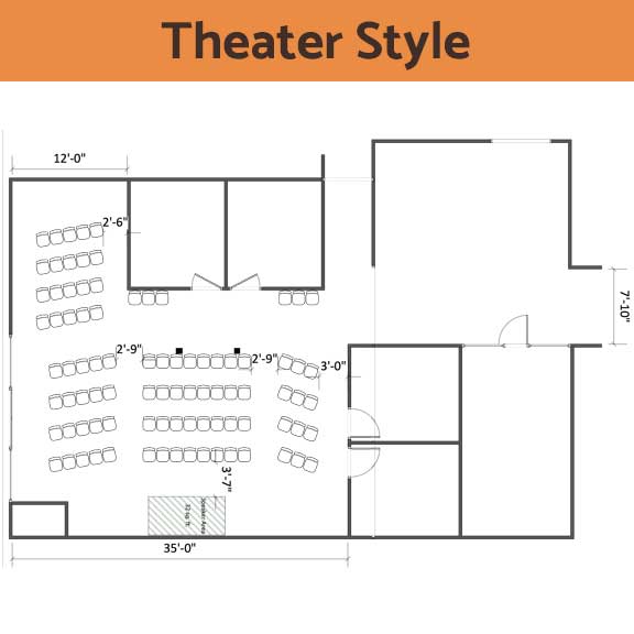 Theater style room setup
