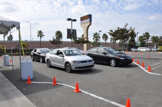 parked cars at Volkswagen 2013 Jetta Hybrid Release