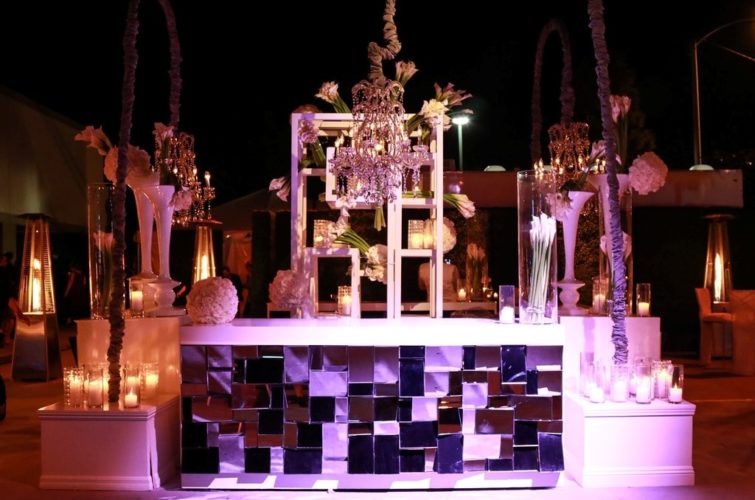 candles and trees decorations at TSE Wedding Gala 2015