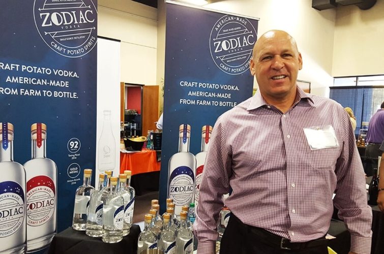 booth for Zodiac Vodka at Young's Market Co. Expo