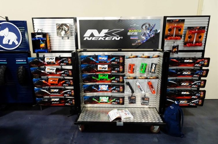 exhibiting motorcycle equipment at Super Show Expo