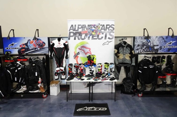 exhibiting motorcycle riding suits, shoes, and apparels at Super Show Expo