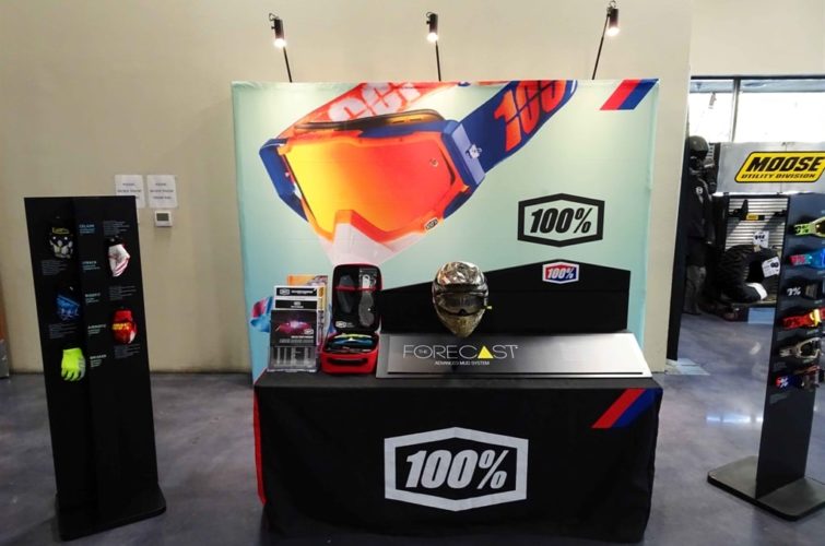 exhibiting motorcycle helmets and goggles at Super Show Expo