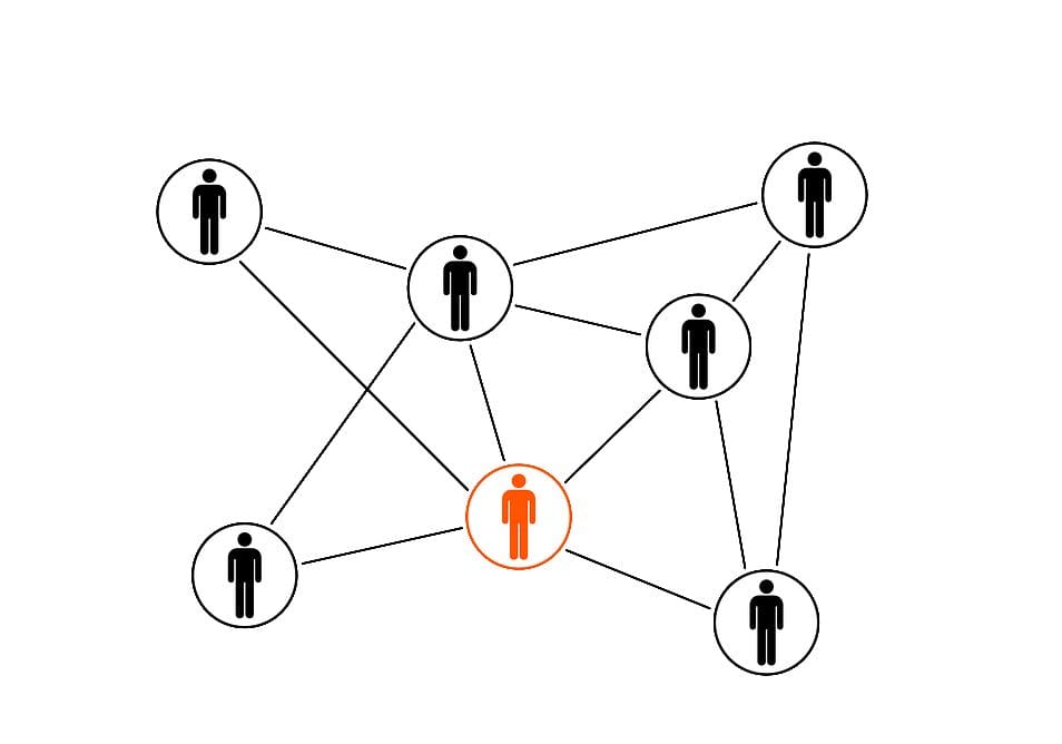 Networking, linking, and connecting with others. Expanding networking palette. People connecting with other people in the business world. 