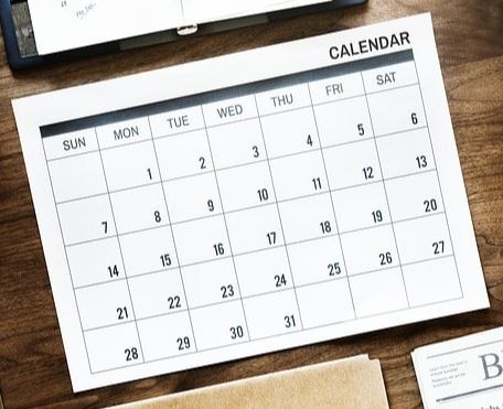 Calendar to schedule events and exhibitors
