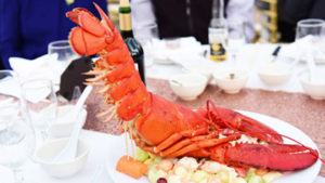 lobster on plate at event
